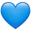 Mėlyna širdis emoji U+1F499