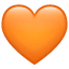 Oranžinė širdis emoji U+1F9E1