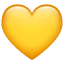 Geltona širdis emoji U+1F49B