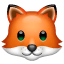 Lapės emoji U+1F98A Lapės emoji U+1F98A