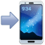 Mobilusis telefonas su rodykle į dešinę kairėje U+1F4F2 Mobilusis telefonas su rodykle į dešinę kairėje U+1F4F2