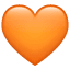 Oranžinė širdis emoji U+1F9E1 Oranžinė širdis emoji U+1F9E1