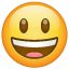 Besišypsantis veidas su atvira burna emoji U+1F603 U+1F603 Besišypsantis veidas su atvira burna emoji U+1F603 U+1F603
